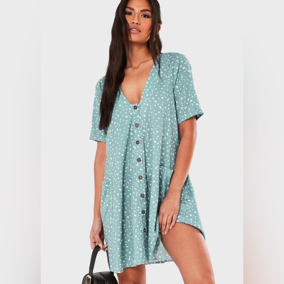 Missguided Dress in Sage - Picture 1 of 5